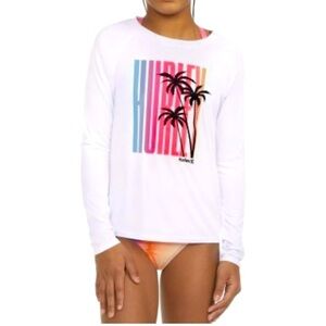 Hurley Kids Long Sleeve UPF Swim Top 14/16 NWT Long sleeves